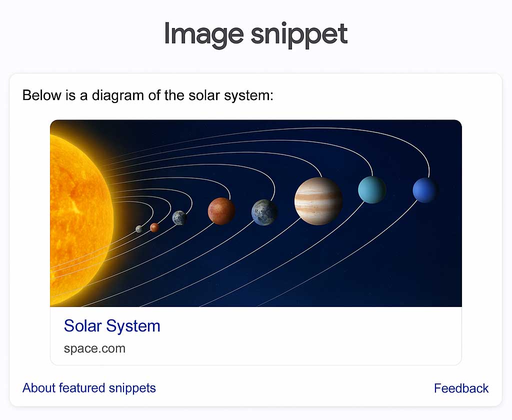 image featured snippet example