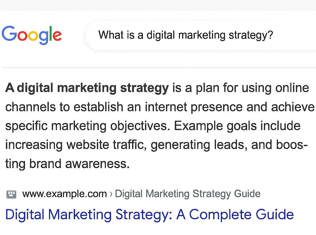 paragraph featured snippet example