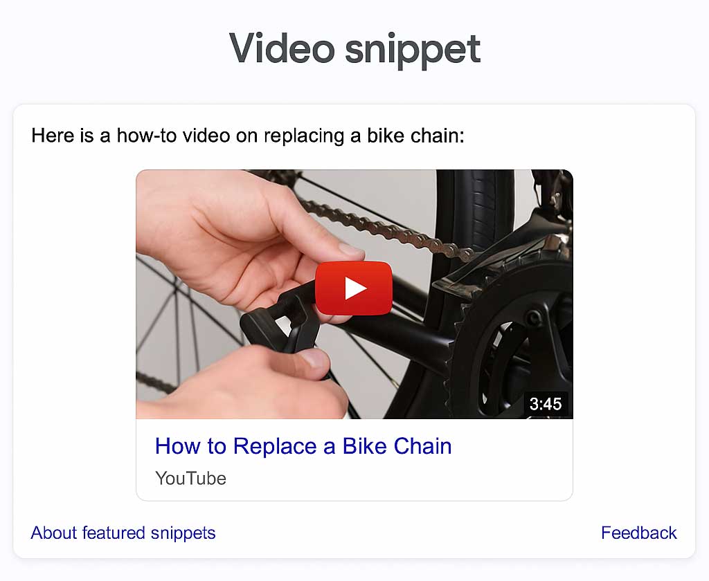 video featured snippet example